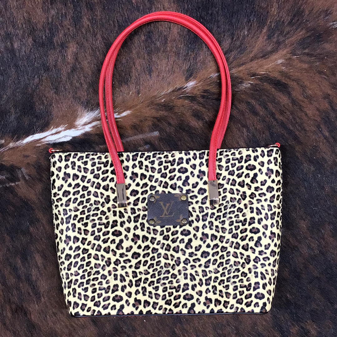 Louis Vuitton Black And Leopard Print Bag - 3 For Sale on 1stDibs
