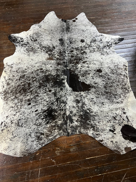 Speckled Cowhide tri colored rug