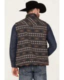 Cinch Mens Concealed Carry Black/Brown Aztec Vest
