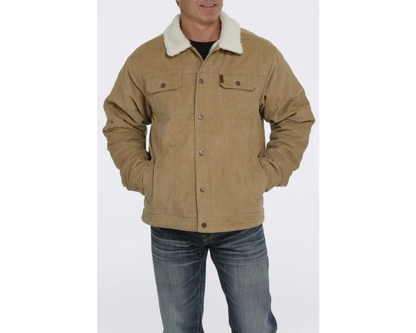 Men’s Cinch Light Brown Corduroy Fleece Lined Jacket