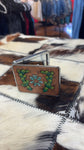 Hand Tooled Leather Mirror