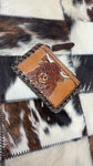 Small Cowhide and Hand tooled Leather Wallet