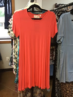 Lightheart Coral T-Shirt Dress