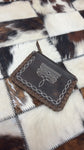 Brown Boot-stitched(both sides)Leather Wallet