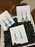 Spade Shaped Slab Earrings