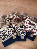 Kid’s  Cheetah Beanie With Pom on Top