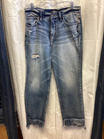 Silver Vintage Ankle Straight Jeans