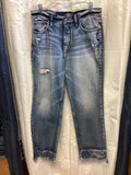 Silver Vintage Ankle Straight Jeans
