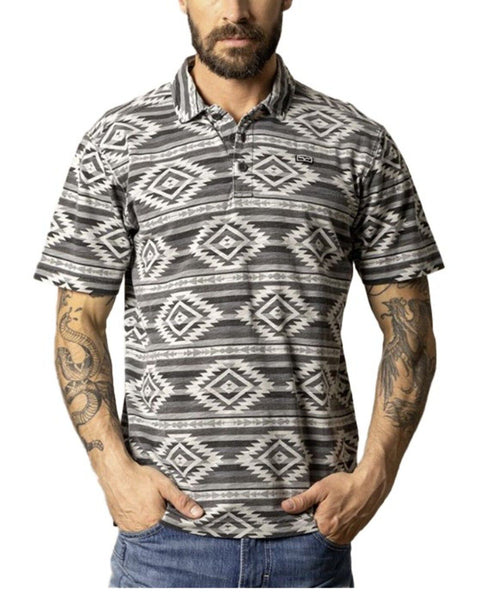 Kimes Ranch Mens Tulum Gray Short Sleeve