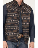 Cinch Mens Concealed Carry Black/Brown Aztec Vest
