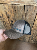 Silver/ Black Sparkle Ponytail Hat