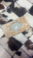 Baby Wipe Container w/Short Cowhide