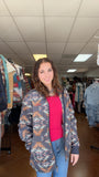 Cinch Women’s Aztec Multicolored Fleece Zip Up Jacket