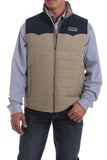 Cinch-Mens Khaki/Navy Quilted Vest