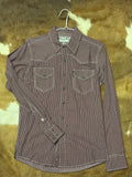 Mens cinch Maroon patterned Pearl snap shirt modern fit