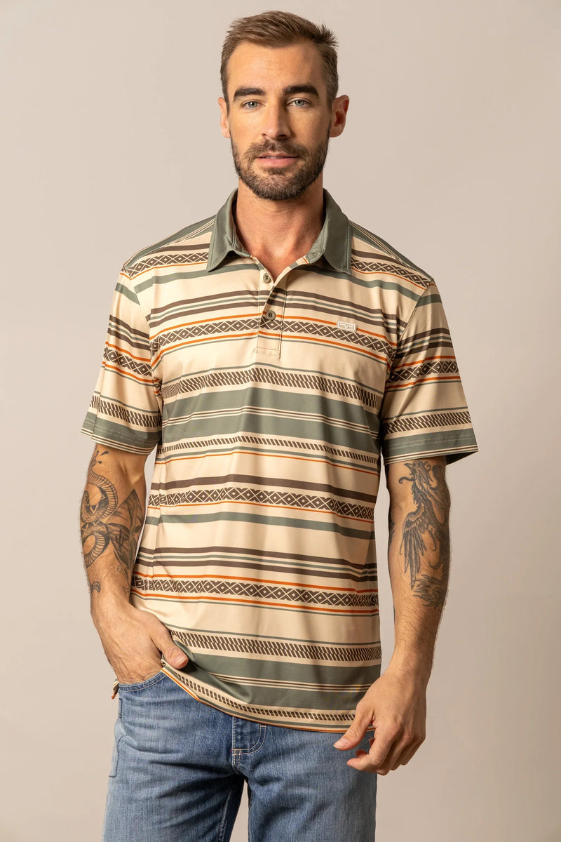 Mens Kimes ranch Mackin Stripe Army Green polo – Rustic Cactus Family ...