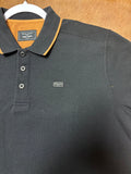 Mens Kimes ranch black and gold polo
