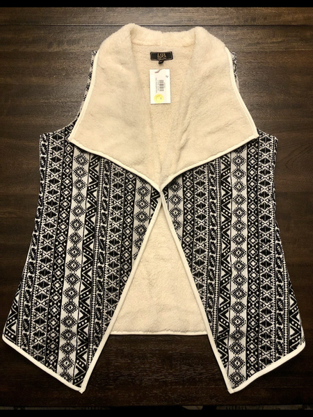 L&B Black Ivory Sherpa Vest