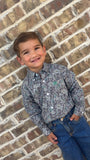 Kids Paisley Cinch Button-up Shirt