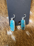 Copper Dahlia turquoise earrings