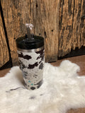 Two Fly Co. Cowprint Tumbler with Straw