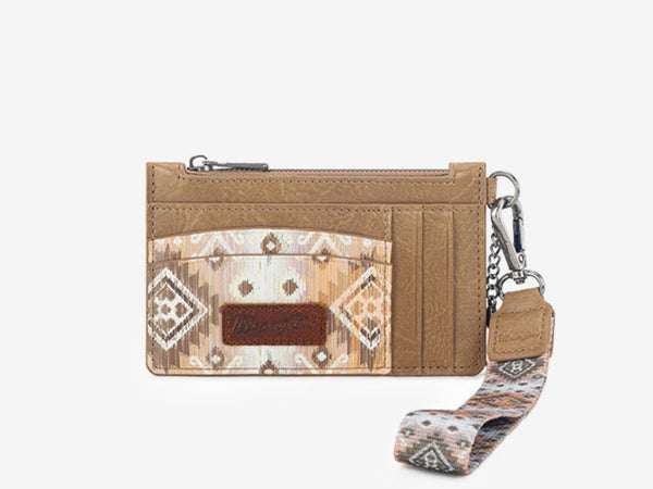 Small Wrangler Light Brown Aztec Keychain Wallet