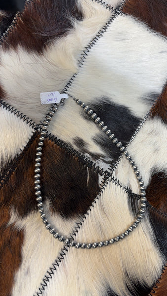 6mm Sterling Silver Pearl Necklace 16”