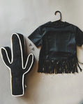 Kids Black Fringe Shirt