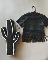 Kids Black Fringe Shirt