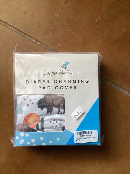 Copper Pearl Diaper Changing Pad Cover - Bison
