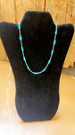 Turquoise and Sterling Silver 18” Necklace