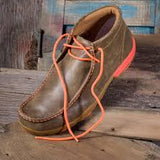 Men’s Twisted X Bomber/Neon Orange Driving Mocs With Laces