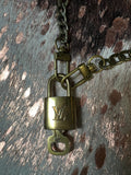 LV lock necklace
