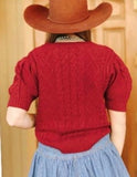 Burgundy Puff Sleeve Sweater Top