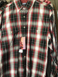Panhandle Red & Green Plaid Long Sleeve Button Up