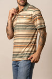Mens Kimes ranch Mackin Stripe Army Green polo