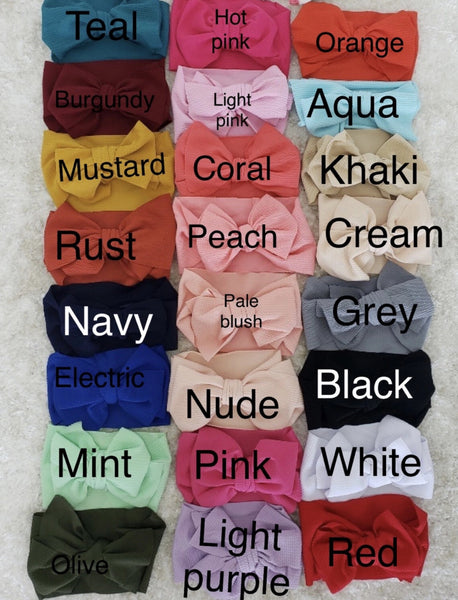 Waffle Headband With Bow