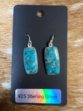 Copper Dahlia turquoise earrings