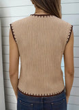 Brown horseshoe sweater vest!