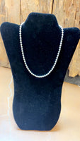 Sterling Silver Designer Bead Necklace 18”+2” extender