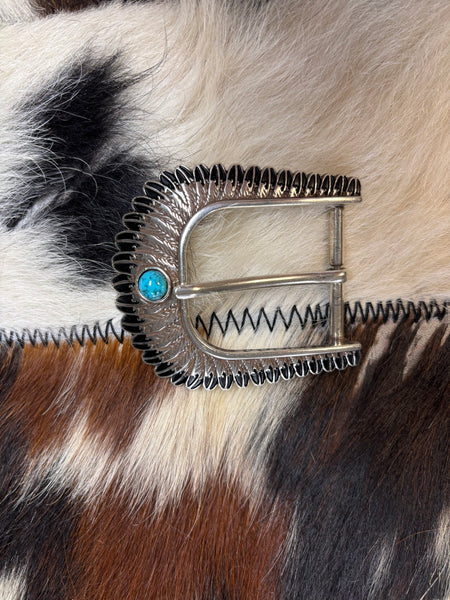 Turquoise Silver Belt Buckle