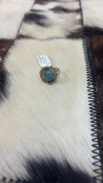 Ring - S/S Kingman Turquoise-Size 7.5