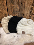 C.C Classic Ponytail Beanie (Multiple Colors)