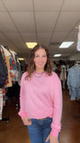 Pink Long Sleeve Crew Neck Sweatshirt