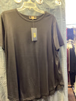L&B Plain Black Round Neck