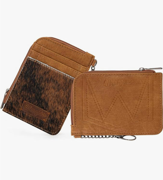 Small Wrangler Cowhide and Leather Keychain Wallet