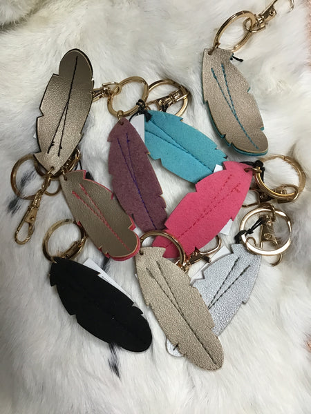 Feather Keychain & Key Fab