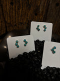 Janice White Three Cluster Sterling Silver and Turquoise Studs