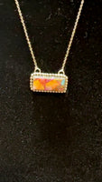 Pink Dhakia-Sterling Silver Necklace