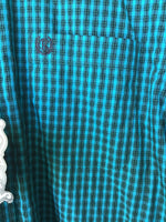 Panhandle Select Teal & Black Long Sleeve Button up